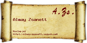 Almay Zsanett névjegykártya