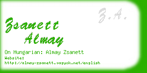 zsanett almay business card